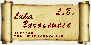Luka Baroševčić vizit kartica